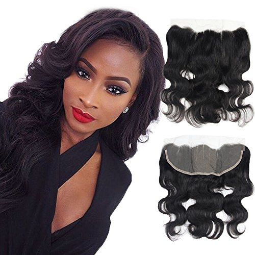 Unprocessed Virgin Human Body Wave Hair Lace Front Closures 13*4 Full Frontal Closure Ear To Ear Natural Color