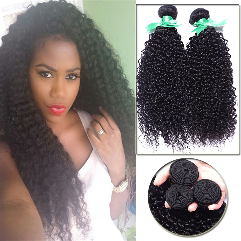 Malaysian Unprocessed Curly 100% Remy Virgin Human Hair Wave Natural Color 3 Bundles